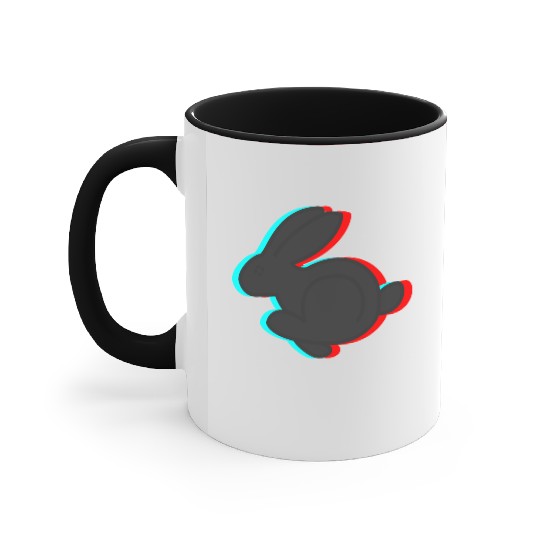 3D Rabbit Accent Mugs