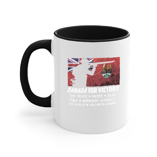 Canadian World War 2 Battles Accent Mugs
