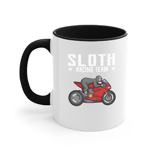 Sloth Racing Team Biker Motorcycle Gift Accent Mugs