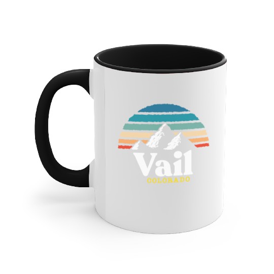 Vail Colorado Usa Ski Resort 1980S Retro Gift Accent Mugs