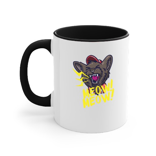 Animal Kitty Meow Accent Mugs