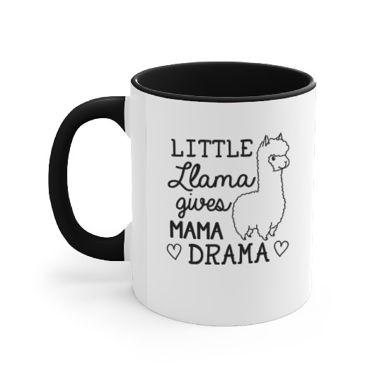 Little llama gives mama drama Accent Mugs