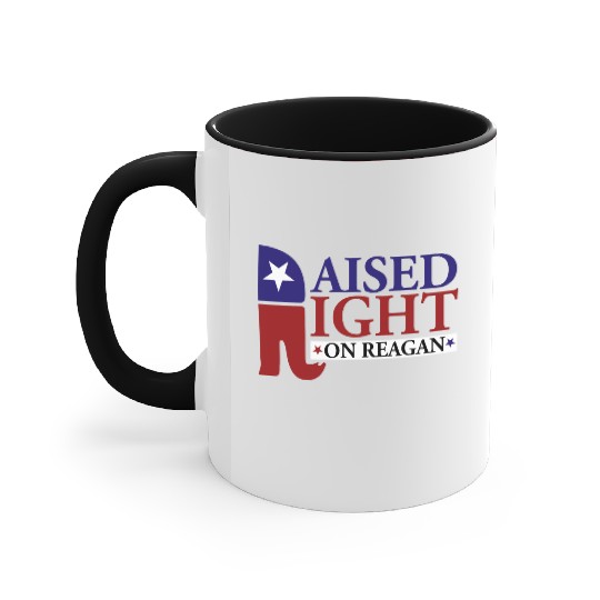 Raised Right On Reagan 80'S Nostalgia Accent Mugs