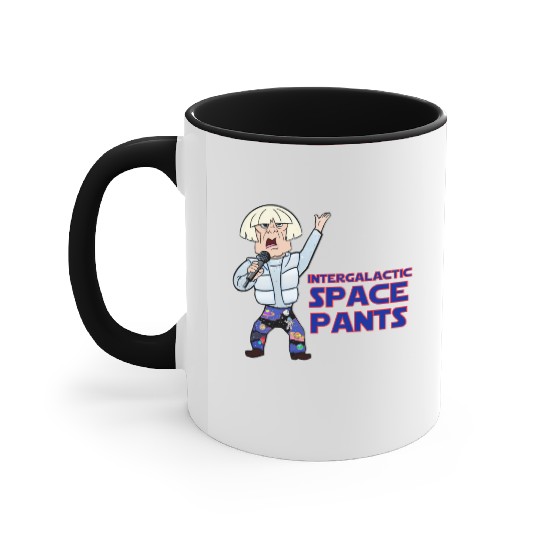 funny Saturday night space pants logo Accent Mugs