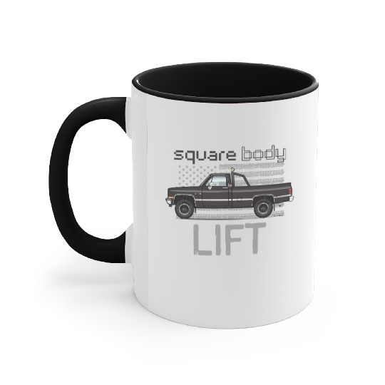 Square Body Lift Black Accent Mugs