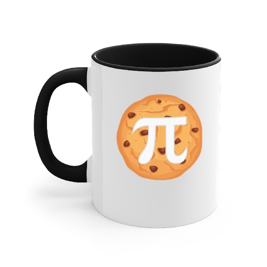 Math Pie Cookie Accent Mugs