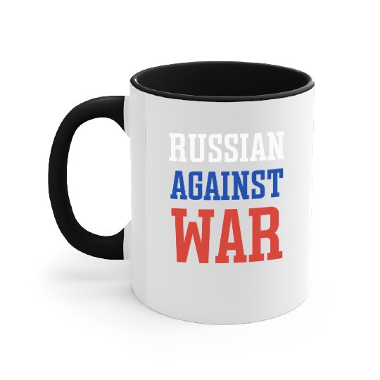 Russian against war Accent Mugs