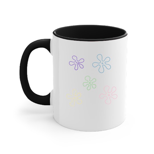 sponge bob flower pack Accent Mugs