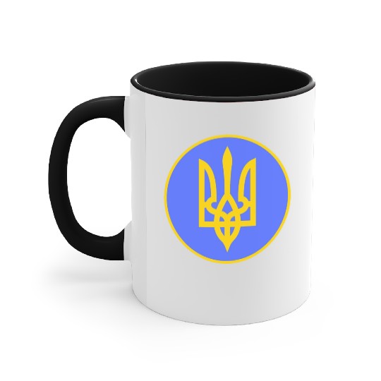 Ukraine trident Accent Mugs