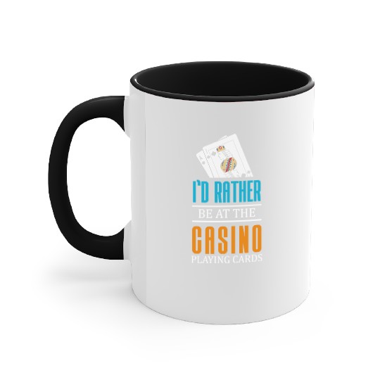 Gambling Winner Dice Blackjack Accent Mugs