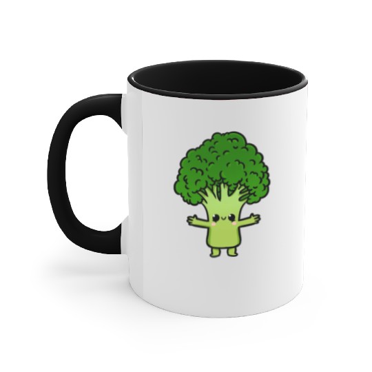 Kawaii Broccoli For Broccoli Lover Accent Mugs