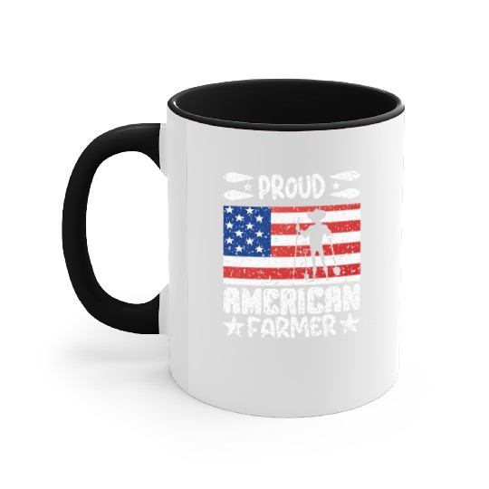 Proud American Farmer Accent Mugs