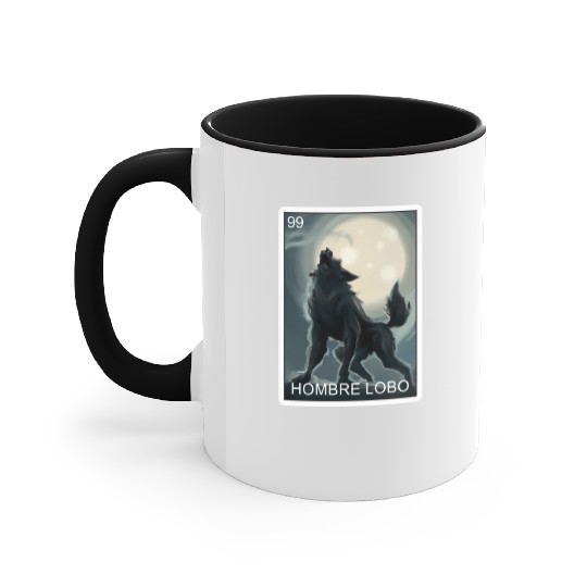 Hombre Lobo Werewolf Card Mexican Lottery Accent Mugs