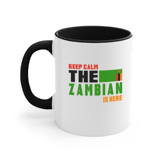 Keep calm Zambia flags design Accent Mugs