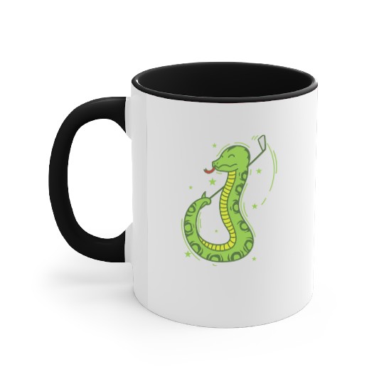 Snake plays Golf Reptile Animal Zoo Accent Mugs