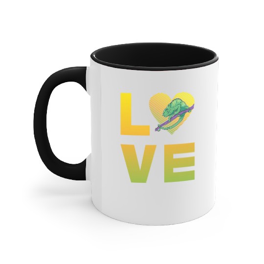 Chameleon Love Accent Mugs