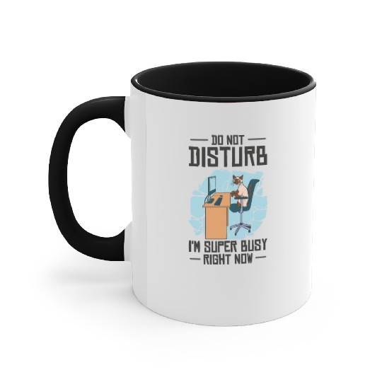 Working Busy Cat Employee Cat Owner Worker Accent Mugs