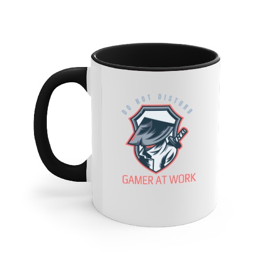Do Not Disturb Gamer At Work-Gaming Lover Accent Mugs