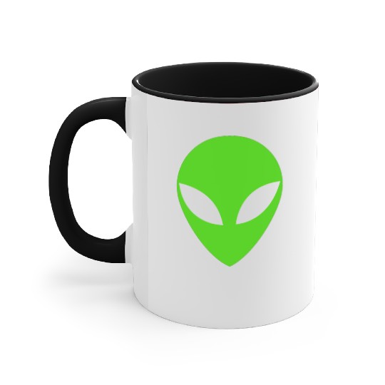 Green Alien Head Accent Mugs