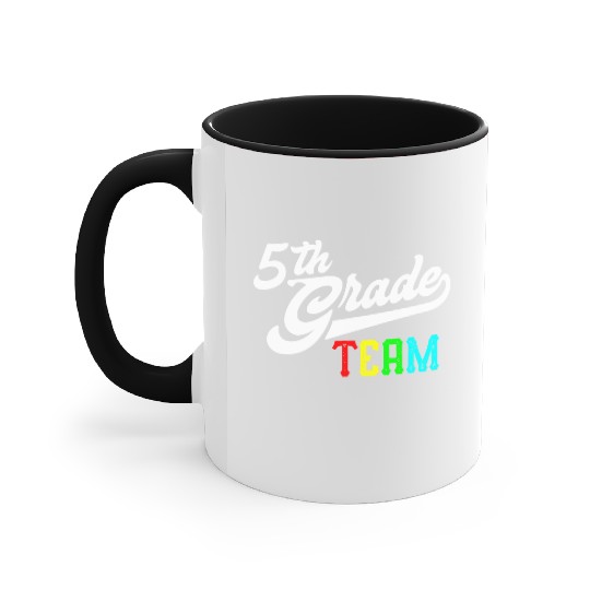 5Th Grade Team Baseball Style Teacher Team Accent Mugs