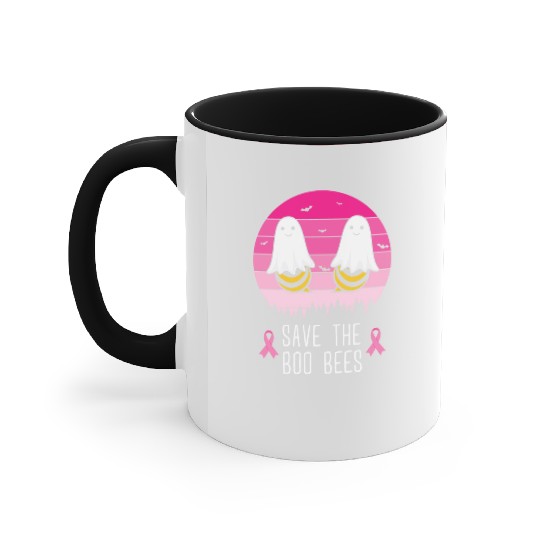 Save the Boo Bees Breast Cancer Awareness Accent Mugs