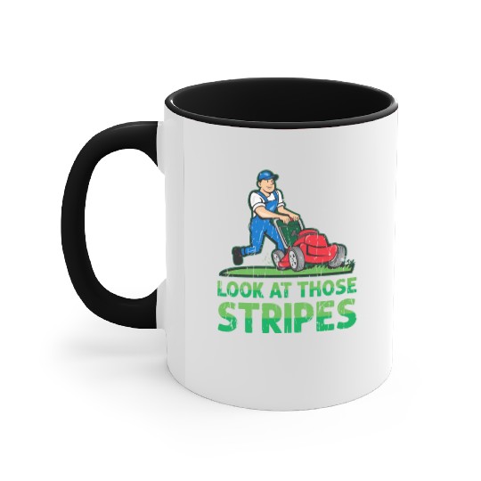 Look at those stripes - lawn mowing Accent Mugs