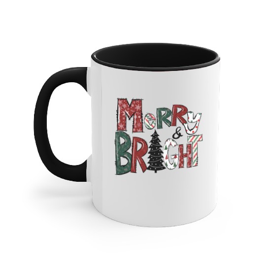 Merry And Bright Accent Mugs | Merry Christmas 2022