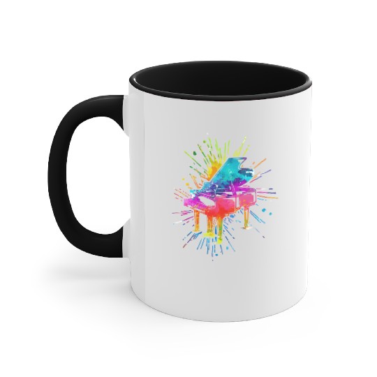 Piano, Pianist Accent Mugs