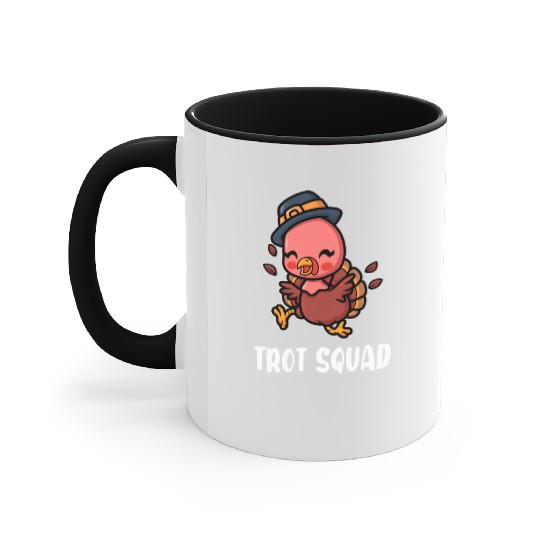 Thanksgiving Running Turkey Trot Squad Accent Mugs