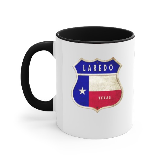 Laredo Texas crest flag design Accent Mugs