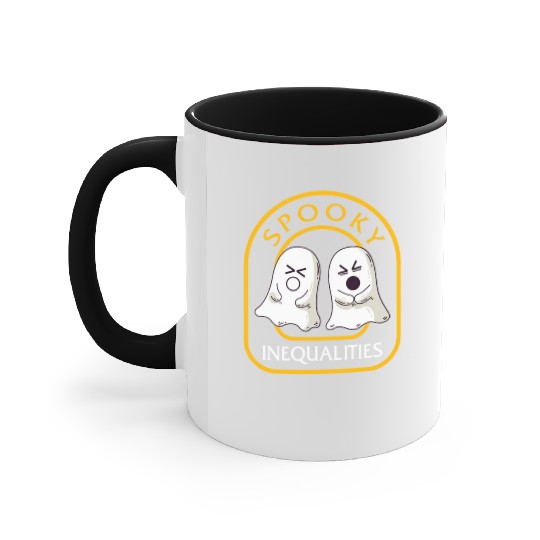 Halloween Math Teacher Accent Mugs, Spooky Inequalities