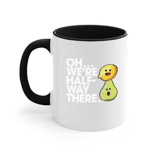 Lemon on a Pear Accent Mugs
