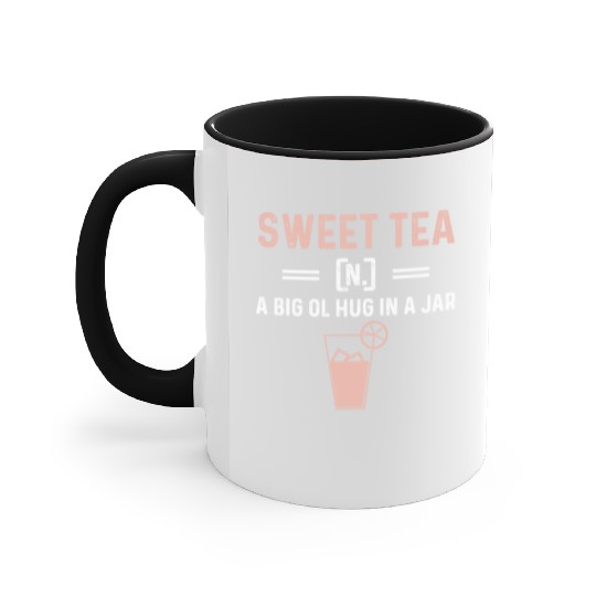 Funny Sweet Tea N A Big Ol Hug In A Jar Accent Mugs