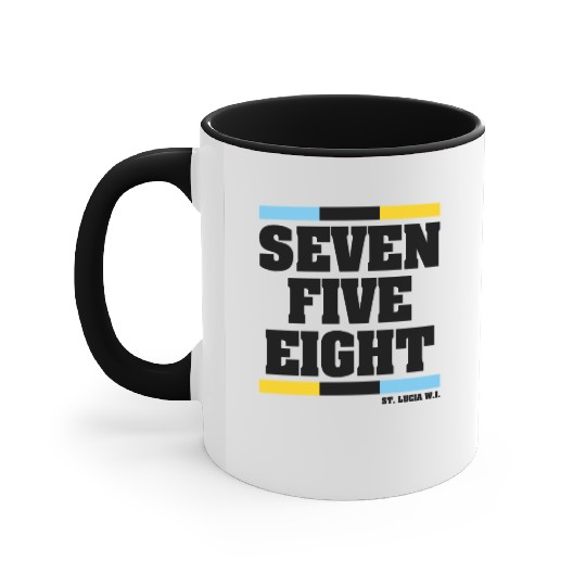 Seven Five Eight (White) Accent Mugs