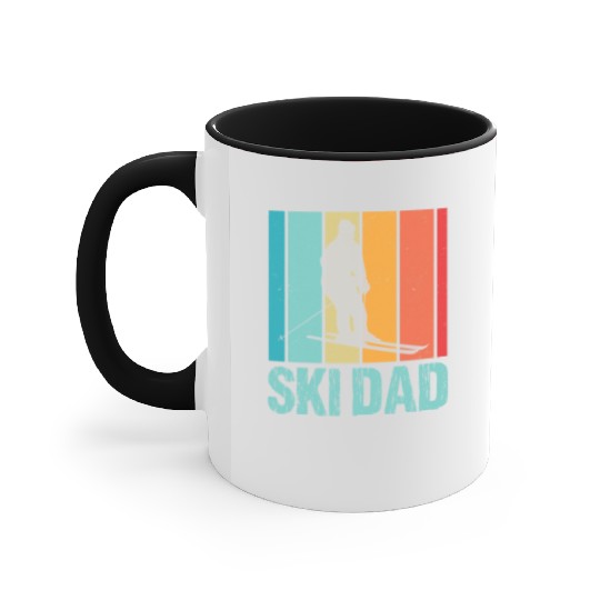 Ski Winter Skiing - Ski Dad Accent Mugs