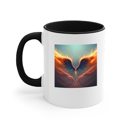 Mashup Epic Wallpaper Flaming Angel Wings Accent Mugs