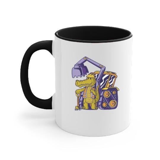 Construction worker alligator Construction worker Accent Mugs