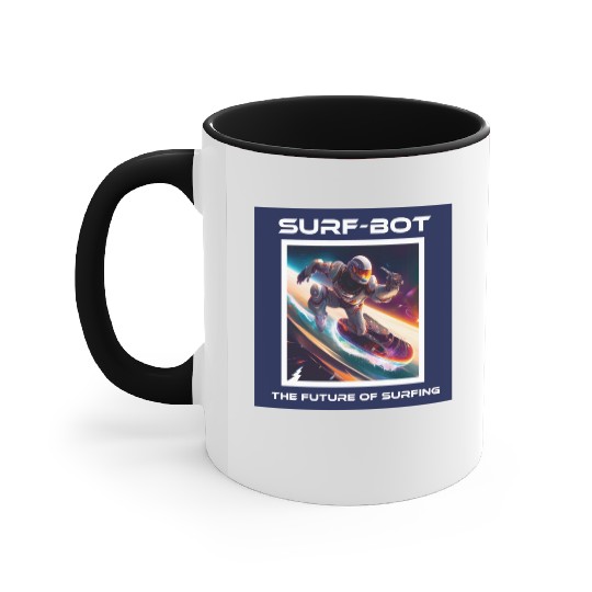 Robot Silver Surfer Accent Mugs