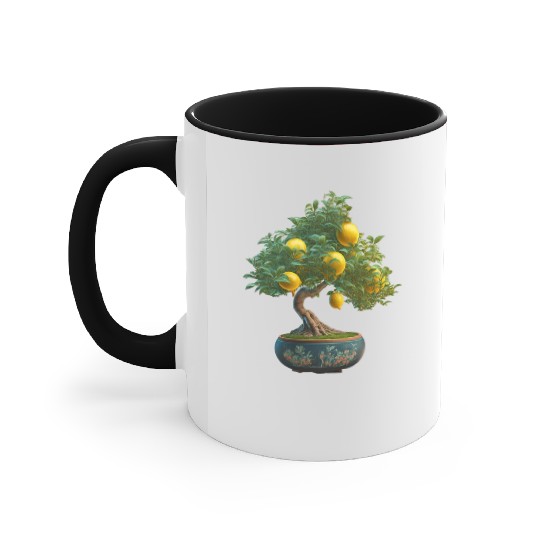 Lemon Bonsai Tree Accent Mugs