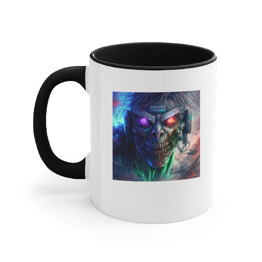 ZOMBIE IRON MAIDEN (version 12) Accent Mugs