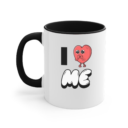 I Love Me 6 Accent Mugs