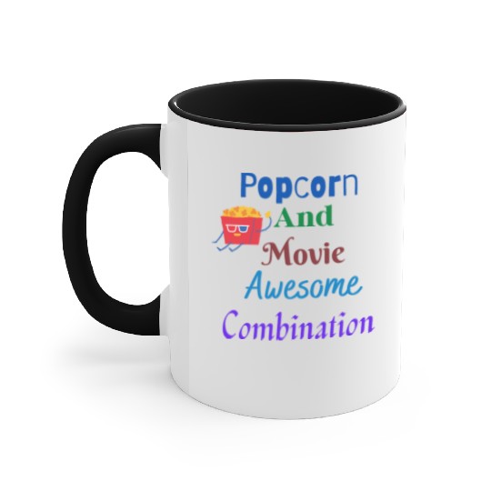 Popcorn And Movie Awesome Combination Accent Mugs