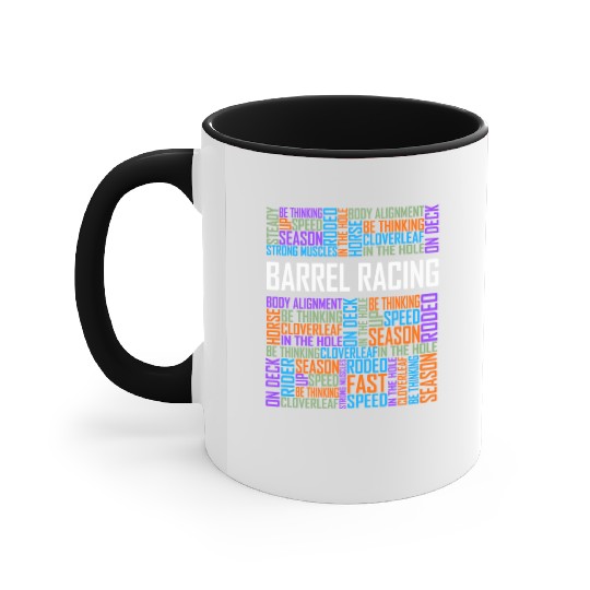 Barrel Racing - Words Accent Mugs
