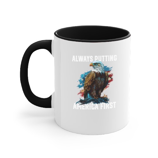 Always Putting America First American Bald Eagle Accent Mugs