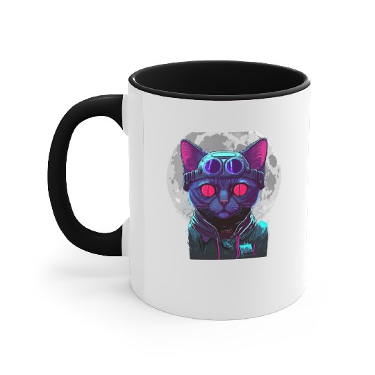 SPACE CAT 1 Accent Mugs