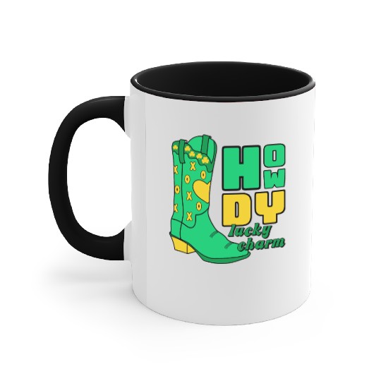 Howdy Lucky Charm St Patrick Day Apparel Accent Mugs
