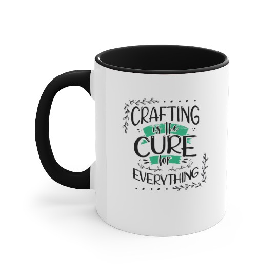 Crafter Gift Cats are the Cure for Everything Accent Mugs