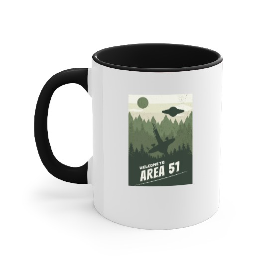 Welcome To area 51 Accent Mugs