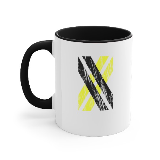 X black and yellow Accent Mugs