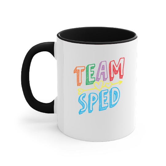 Team Sped Awareness Special Education Teacher Accent Mugs